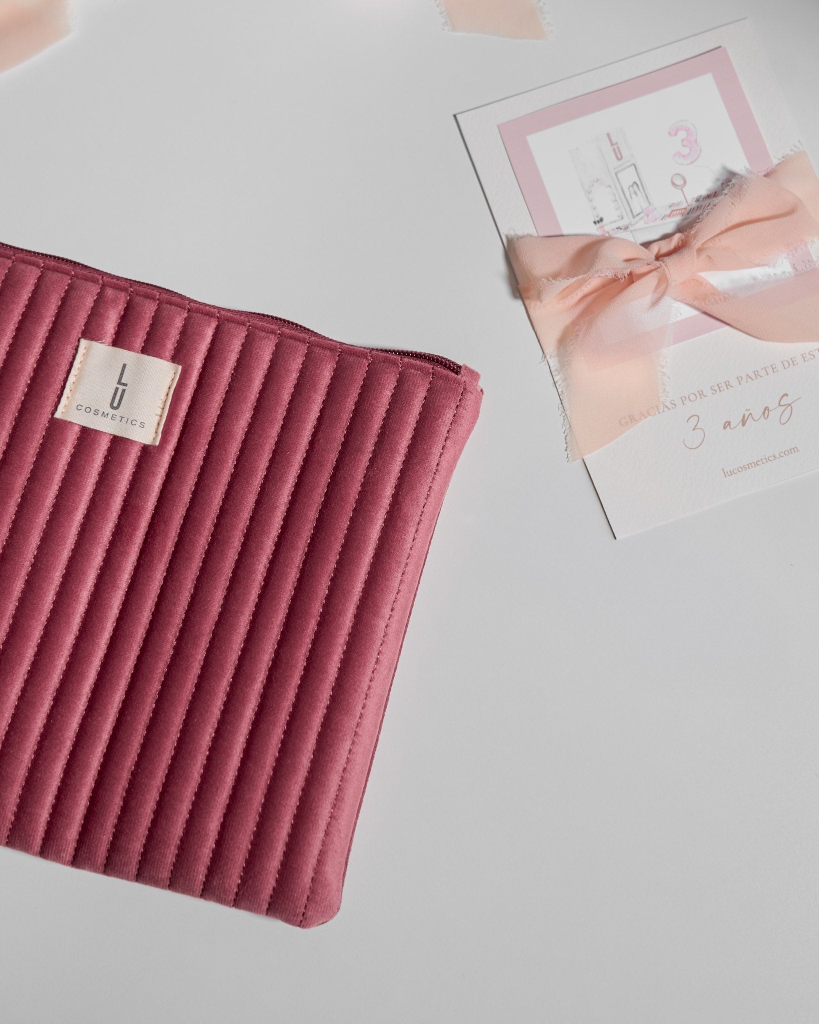 Bolsa Cosmetiquera Velvet Rosé - Lu Cosmetics