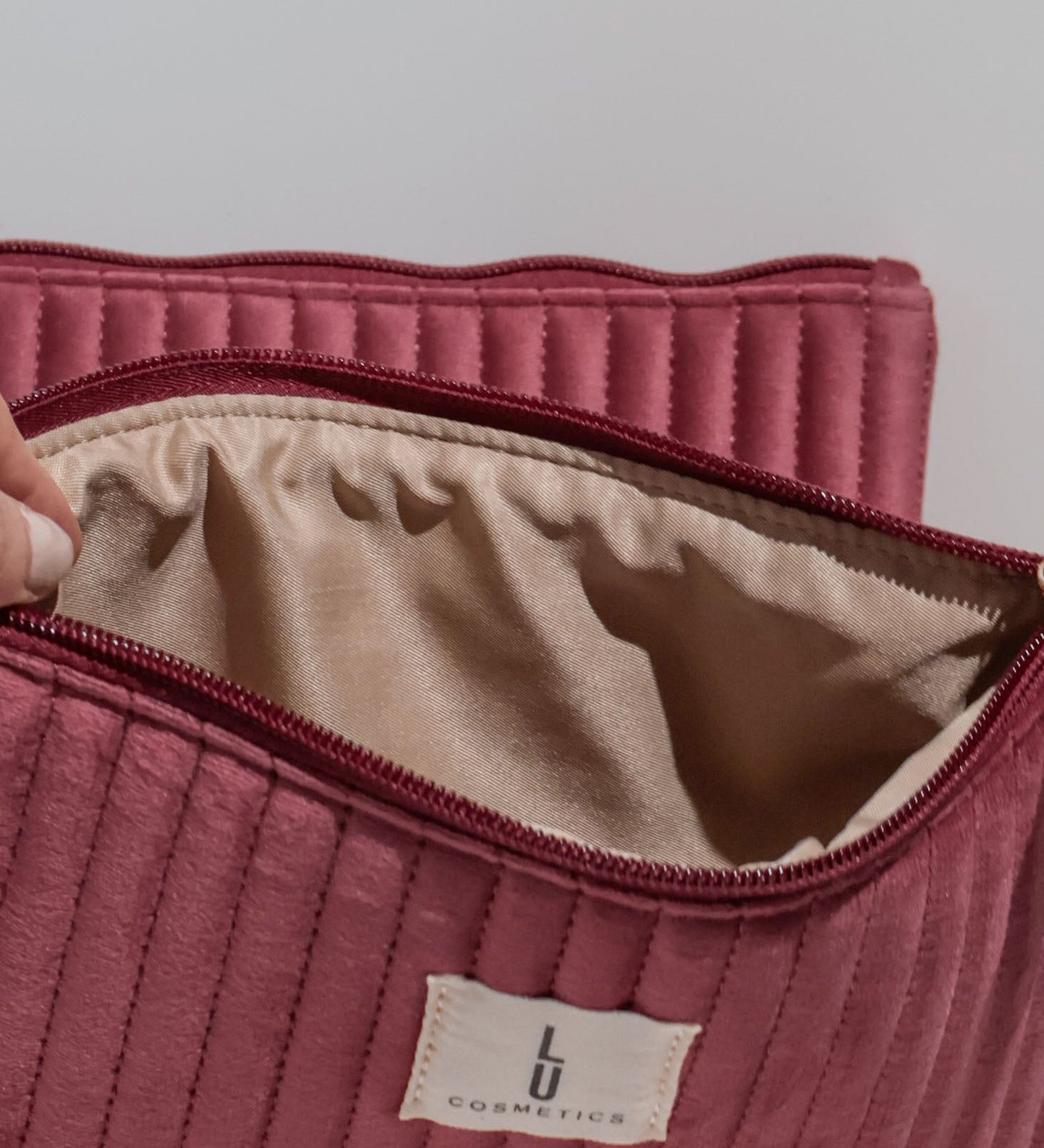 Bolsa Cosmetiquera Velvet Rosé - Lu Cosmetics
