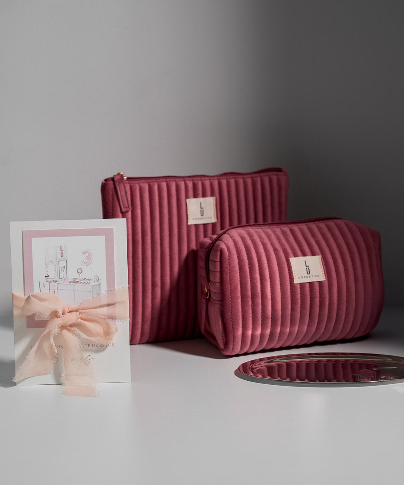 Bolsa Cosmetiquera Velvet Rosé - Lu Cosmetics