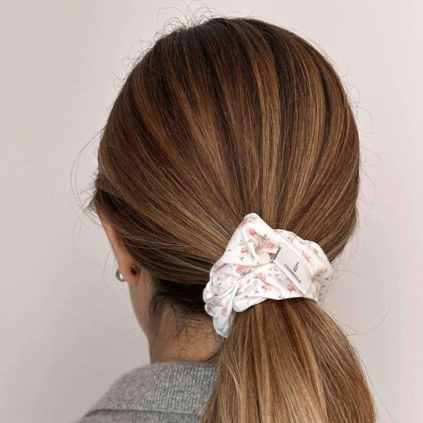 Flower Hair Scrunchie - Lu Cosmetics